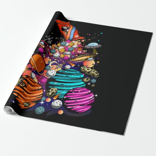 Snoep ruimte cadeaupapier (Uitgerold)