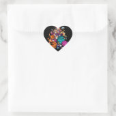 Snoep ruimte hart sticker (Tas)