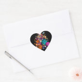 Snoep ruimte hart sticker (Envelop)