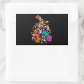 Snoep ruimte rechthoekige sticker (Tas)