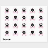 Snoep Schaal in zwart Ronde Sticker (Vel)