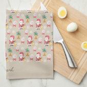 Snoep Schattigee kerstman illustratie Theedoek (Quarter Fold)