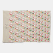 Snoep Schattigee kerstman illustratie Theedoek (Horizontaal)