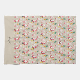 Snoep Schattigee kerstman illustratie Theedoek