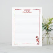Snoep Seahorse Lined Paper Sheet (Staand voorkant)