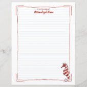 Snoep Seahorse Lined Paper Sheet (Voorkant)