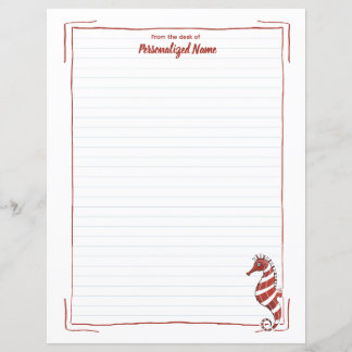 Snoep Seahorse Lined Paper Sheet