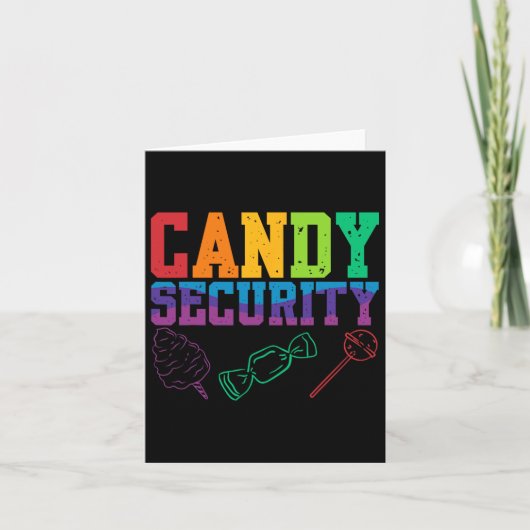 Snoep Security Candyland Halloween Kostuum Kinder Kaart (Voorkant)