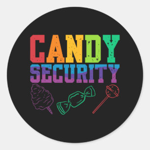 Snoep Security Candyland Halloween Kostuum Kinder Ronde Sticker