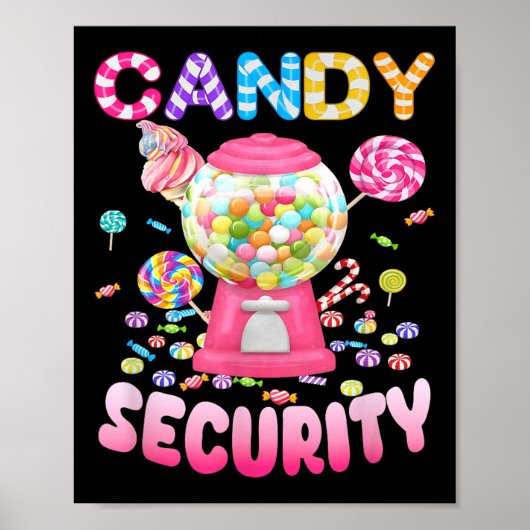 Snoep-security Candyland kostuum Kinder Tiener Vol Poster (Voorkant)