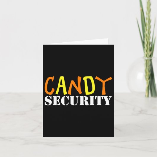 Snoep Security Easy Halloween Kostuum voor Lazy Ad Kaart (Voorkant)