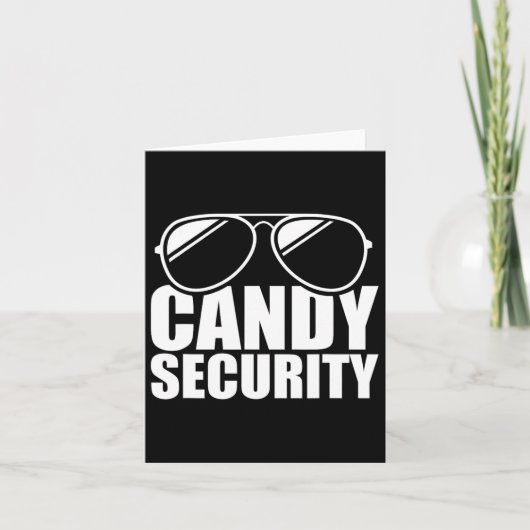 Snoep Security Funny Easy Halloween Kostuum Adult Kaart (Voorkant)