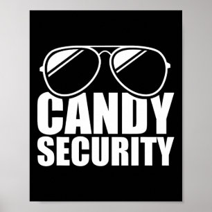 Snoep Security Funny Easy Halloween Kostuum Adult Poster