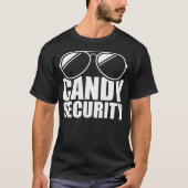 Snoep Security Funny Easy Halloween Kostuum Adult T-shirt (Voorkant)