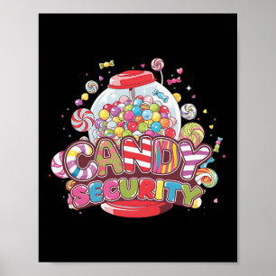 Snoep Security Funny Halloween Costume Boys Girls Poster