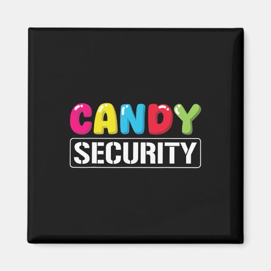 Snoep Security Funny Halloween Kostuum Kinder Jong Magneet (Voorkant)