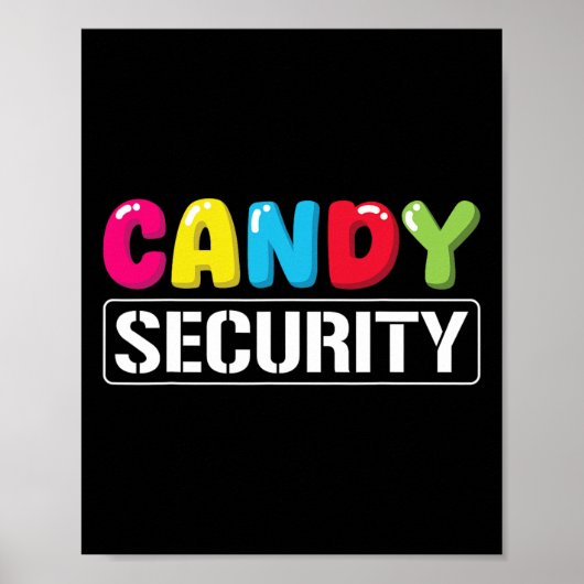 Snoep Security Funny Halloween Kostuum Kinder Jong Poster (Voorkant)