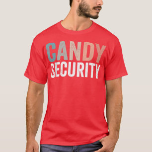 Snoep Security Halloween Costume voor papa Mam Dau T-shirt
