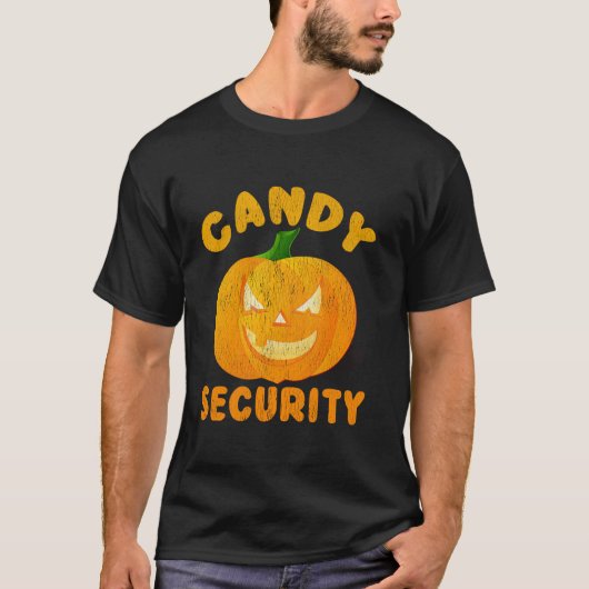Snoep Security Halloween Grappig T-shirt (Voorkant)