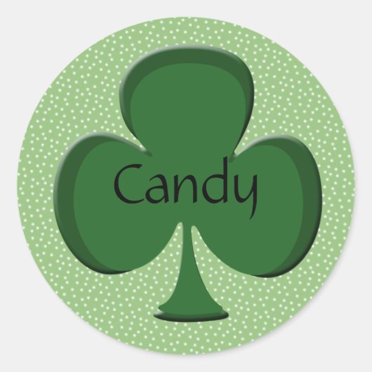 Snoep Shamrock Naam Sticker / Seal (Voorkant)