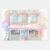 Snoep shop op de waterverf van Parijs Inpakpapier Vel (Voorkant 3)