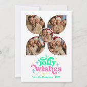 Snoep Shop Retro Fotocollage Kerst Feestdagenkaart (Voorkant)