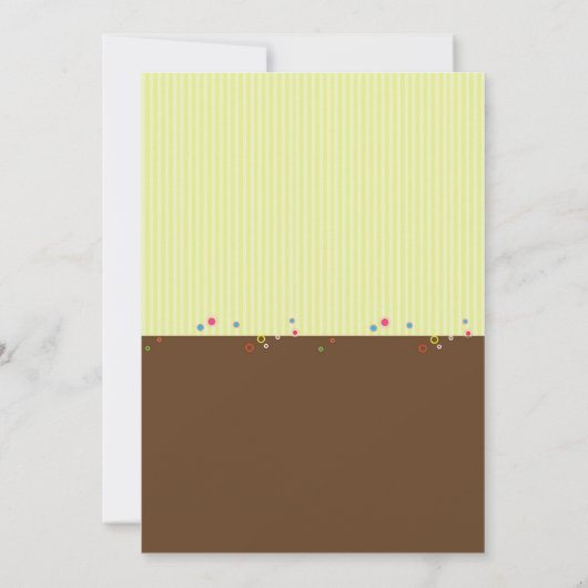 Snoep Shoppe Birthday Invitation Kaart (Achterkant)