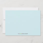 Snoep Shoppe Birthday Party Invitation (blauw) Kaart (Achterkant)