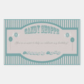 Snoep Shoppe Stickers - Blauwgroen (Voorkant)