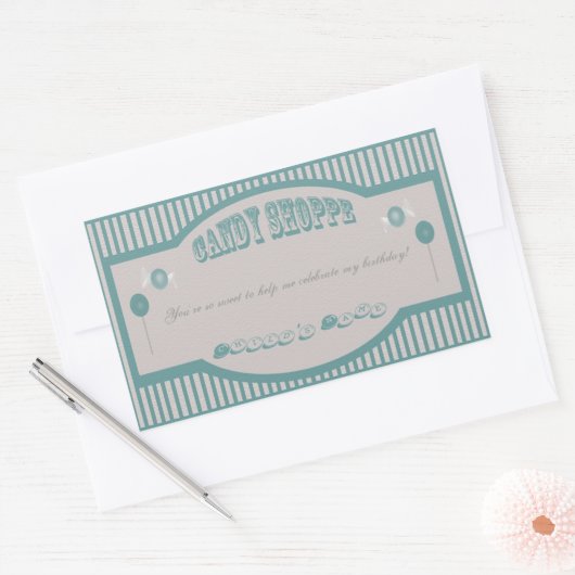 Snoep Shoppe Stickers - Blauwgroen (Envelop)