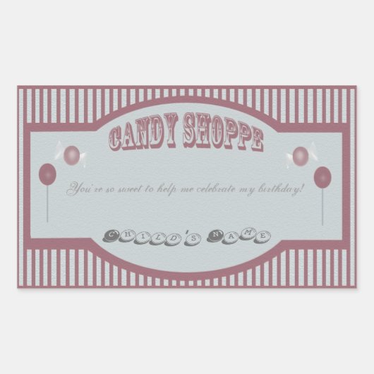 Snoep Shoppe Stickers - Rood (Voorkant)