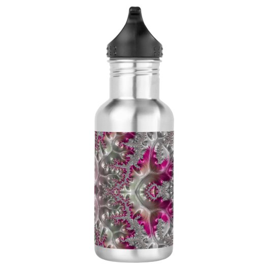 SNOEP ~ SILVER BUBBLES GLOSSY! ~ Roze zilver 3D Waterfles (Rechts)
