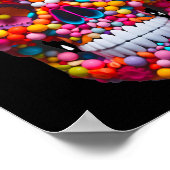 Snoep Skull Bubble Gum Skelet Halloween Snoepjes Poster (Hoek)