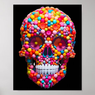 Snoep Skull Bubble Gum Skelet Halloween Snoepjes Poster