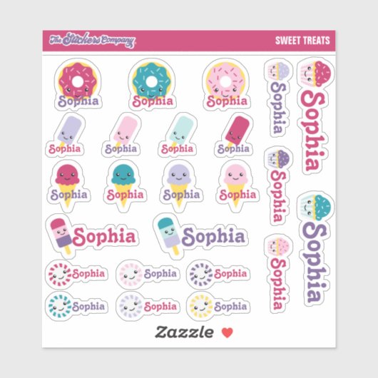 Snoep snoep gepersonaliseerde naam labels | School (Vel)