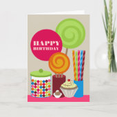 Snoep & snoep Verjaardag Kaart (Voorkant)