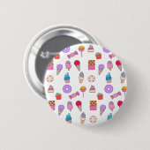 Snoep, snoepgoed en cake ronde button 5,7 cm (Voorkant /achterkant)