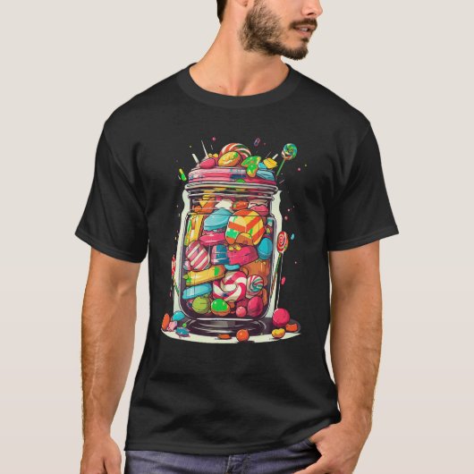 Snoep Snoepgoed Gummy Chocolate T-shirt (Voorkant)