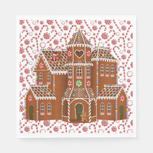 Snoep snoephuis  servet (Voorkant)