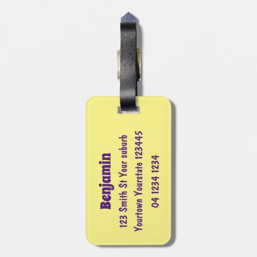 Snoep snoepjes cartoon bagagelabel (Achterkant verticaal)