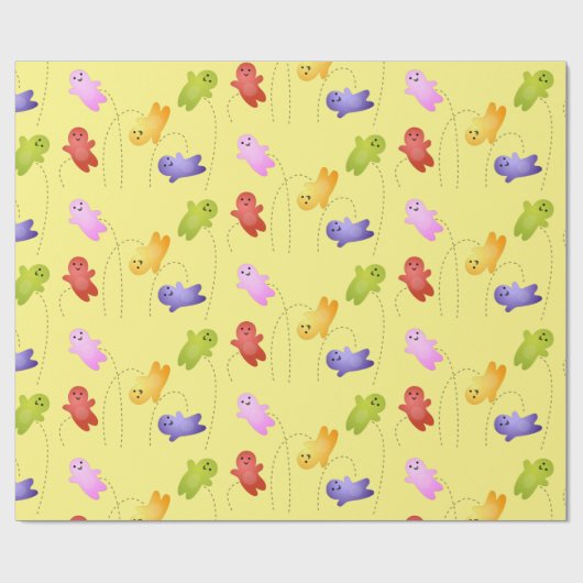 Snoep snoepjes cartoon cadeaupapier (Vlak)