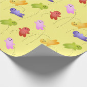 Snoep snoepjes cartoon cadeaupapier (Hoek)