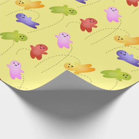 Snoep snoepjes cartoon cadeaupapier (Hoek)