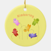 Snoep snoepjes cartoon keramisch ornament (Achterkant)