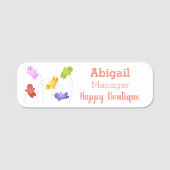 Snoep snoepjes cartoon naamplaatje (Voorkant)