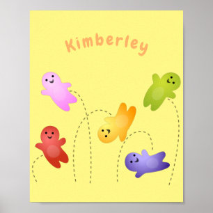 Snoep snoepjes cartoon poster