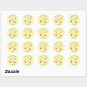 Snoep snoepjes cartoon ronde sticker (Vel)