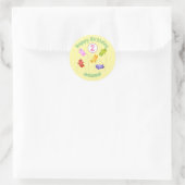 Snoep snoepjes cartoon ronde sticker (Tas)