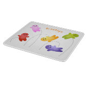 Snoep snoepjes cartoon snijplank (Hoek)