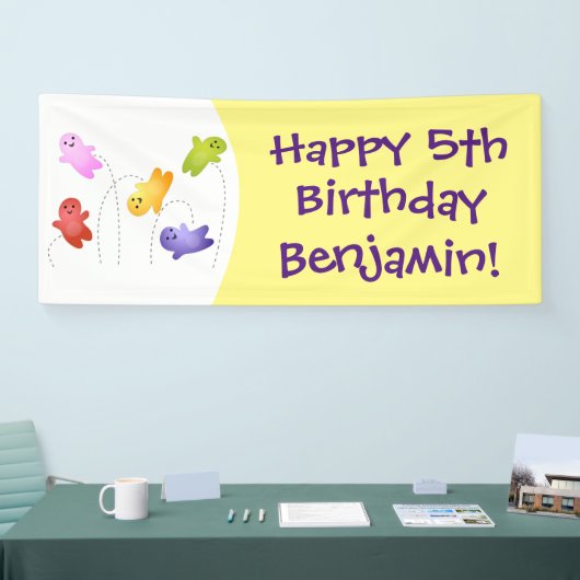 Snoep snoepjes cartoon spandoek (Beurs)